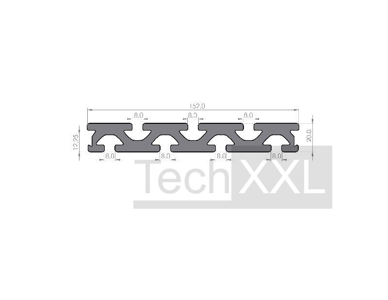 symbool Missie zoeken Plaat profiel 8 152x20 ➡️ 24.92€ ▷ profile-technologie - Item No 101322