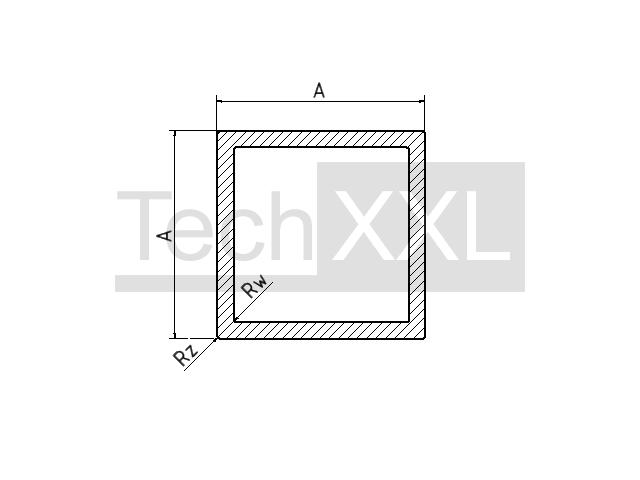 Vierkante buis 80x80x3 Rw/Rz0,6 wie HH300VKR26